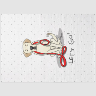 Lass uns gehen! Gelbes Labrador Retriever - Niedli Seidenpapier