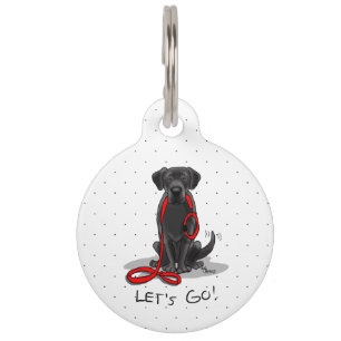 Lass uns gehen! Labrador Retriever Niedlich Haustiermarke