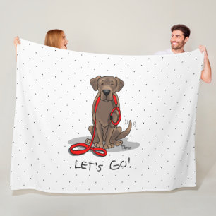 Lass uns gehen! Schokolade Labrador Labrador Retri Fleecedecke
