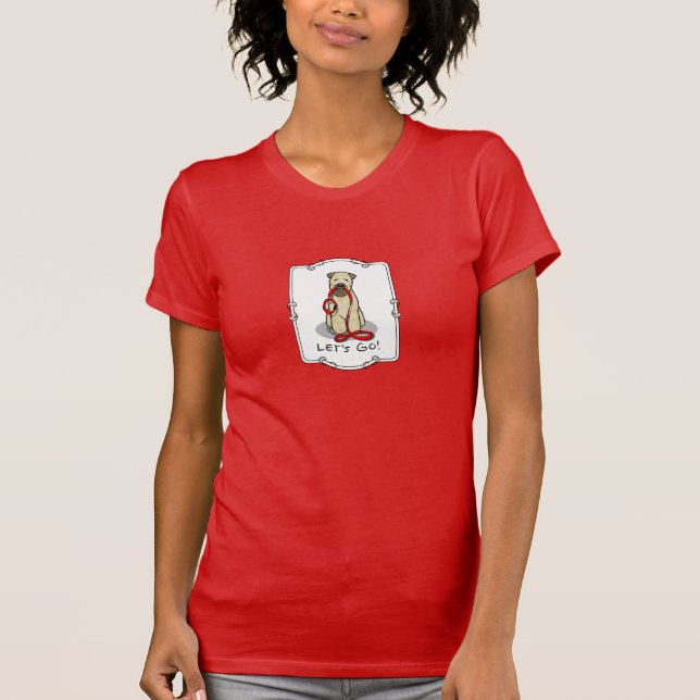 Lass uns gehen! Walk Wheaten Terrier Dog (Weizen 1 T-Shirt (Vorderseite)