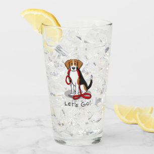 Lass uns gehen! (zu Fuß) Beagle Hund (Farbe 3) Nie Glas