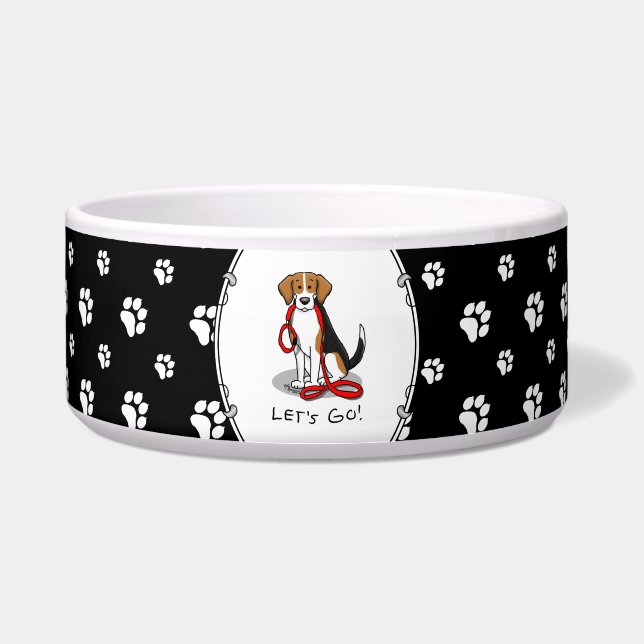 Lass uns gehen! (zu Fuß) Beagle Hund (Farbe 3) Nie Napf (Vorderseite)