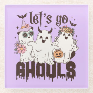 Lass uns Ghouls Halloween gehen Glasuntersetzer