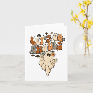 Lass uns Ghouls Halloween-Geist gehen Karte
