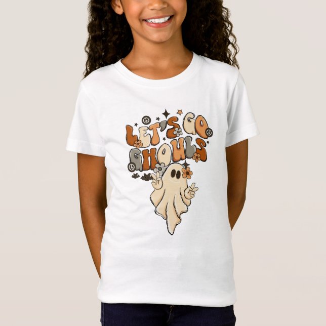 Lass uns Ghouls Halloween-Geist gehen T-Shirt (Vorderseite)