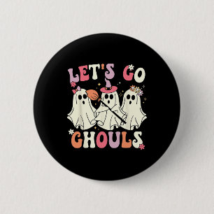 Lass uns Ghouls Halloween Ghost Kostüm Retro Groo Button