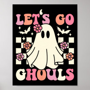 Lass uns Ghouls Halloween Ghost Kostüm Retro Groo Poster