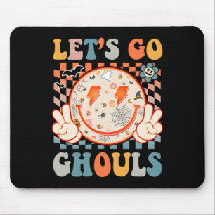 Lass uns Ghouls Hippie Smile Face Retro Halloween Mousepad