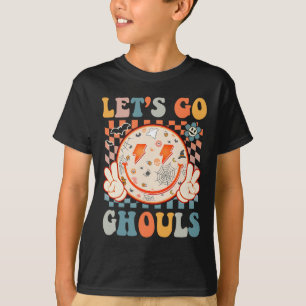 Lass uns Ghouls Hippie Smile Face Retro Halloween T-Shirt