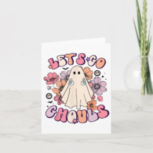 Lass uns Ghouls Retro Halloween Bychelorette Brida Karte