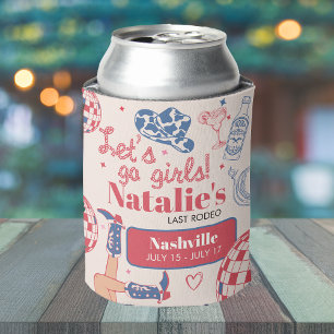 Lass uns Girls Cowgirl gehen Last Rodeo Bacheloret Dosenkühler