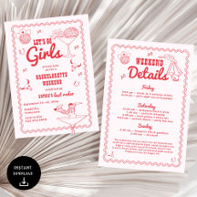 Lass uns Girls Cowgirl Red Bachelorette gehen