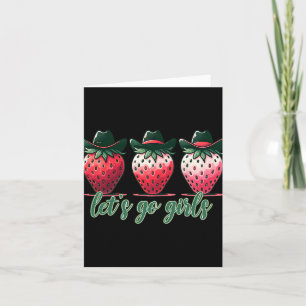 Lass uns Girls Junggeselinnen-Abschied Erdbeeren W Karte