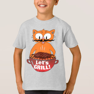 Lass uns GRILL machen! Señor Gato Cartoon Cat Gril T-Shirt
