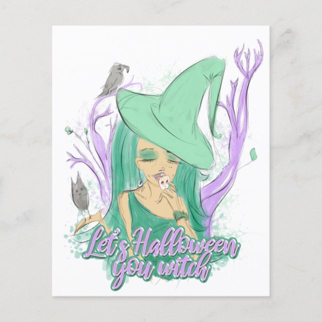 Lass uns Halloween, du Hexe Flyer (Vorne)