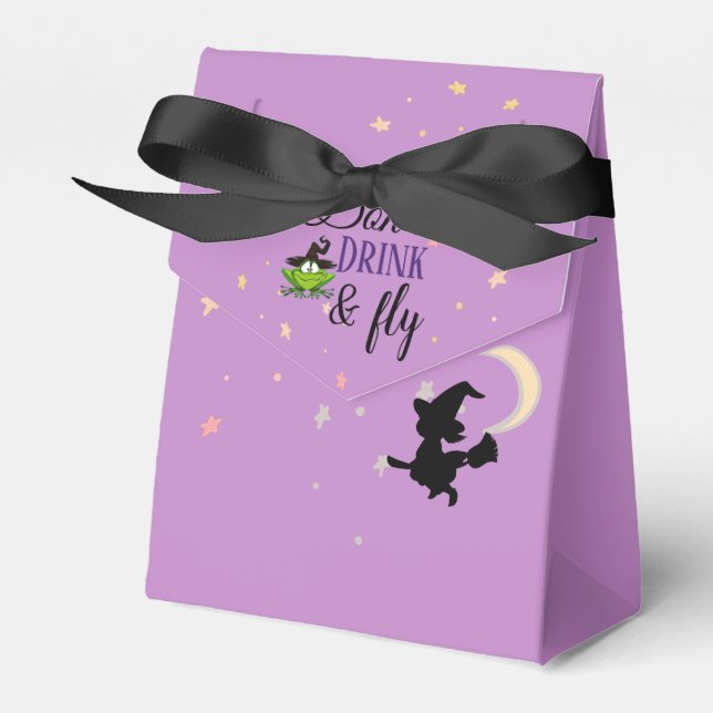 Lass uns Hexen trinken, trinken und fliegen! Geschenkschachtel (Vorderseite)