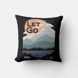 Lass uns ins Camping gehen, ins Lager gehen Kissen