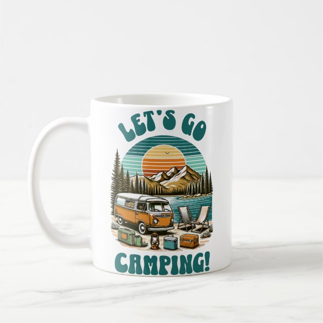 Lass uns ins Camping gehen Kaffeetasse (Links)