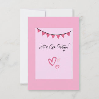 Lass uns ins Party einladen RSVP Karte