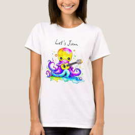 Lass uns Jam | Kraken, akustische Gitarre spielen T-Shirt