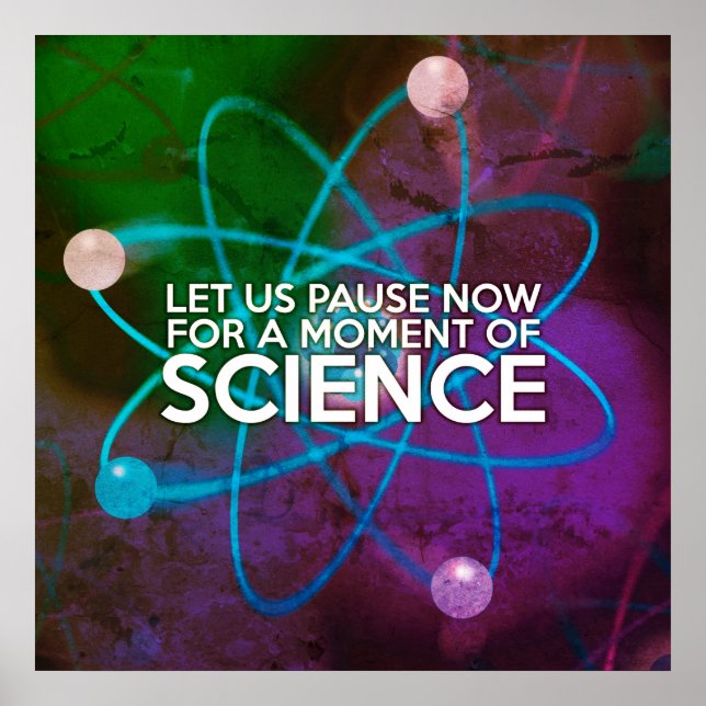 LASS UNS JETZT FÜR EINEN MOMENT WISSENSCHAFTLICHER POSTER (Vorne)