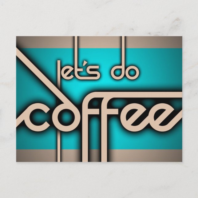 Lass uns Kaffee machen Postkarte (Vorderseite)
