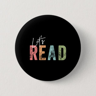 Lass uns lesen Buch Nerd Buchliebhaber Bibliotheka Button