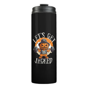 Lass uns loslegen Kürbis Jack-O-Lantern Lustig Her Thermosbecher