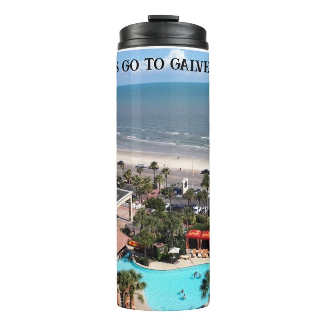 Lass uns nach Galveston gehen! Thermosbecher (Vorderseite)