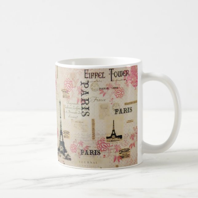 "Lass uns nach Paris gehen" klassische weiße Tasse (Rechts)
