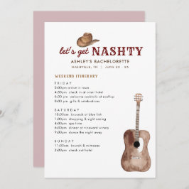 Lass uns Nashty Nashville Bachelorette Weekend hol Einladung
