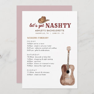 Lass uns Nashty Nashville Bachelorette Weekend hol Einladung