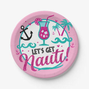 Lass uns Nauti holen! Nautische Bachelorette-Telle Pappteller