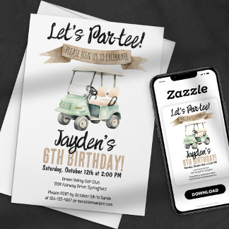 Lass uns Par-tee! Einladung zum Golf Birthday