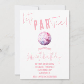 Lass uns ParTee! Party zum Thema Rosa und Weiß Einladung