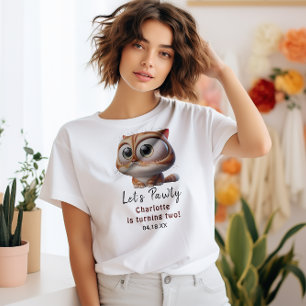 Lass uns Pawty! Niedliche Katze 2. Geburtstagsfeie T-Shirt