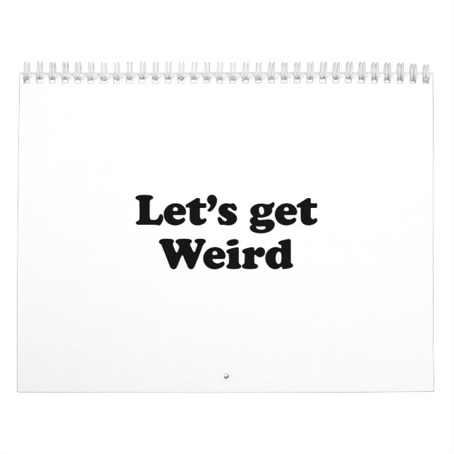 Lass uns seltsam werden kalender (Titelbild)