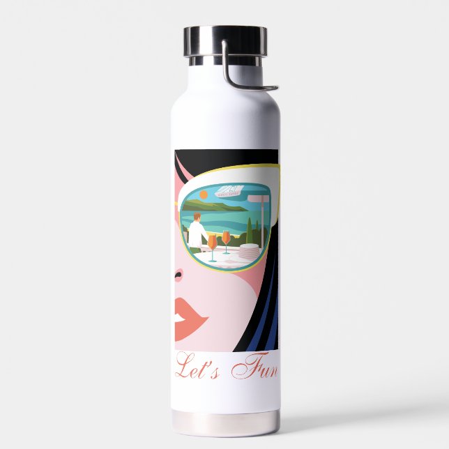 Lass uns Spaß machen - der weiße Lotus Trinkflasche (Links)