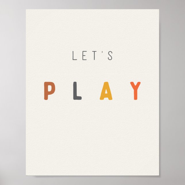 Lass uns spielen. Poster & Prints (Vorne)