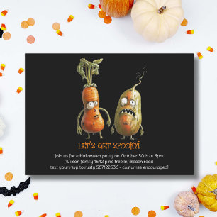 LASS UNS SPRECHEN! Schwarzes Halloween Einladung