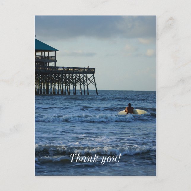 Lass uns surfen gehen postkarte (Vorderseite)