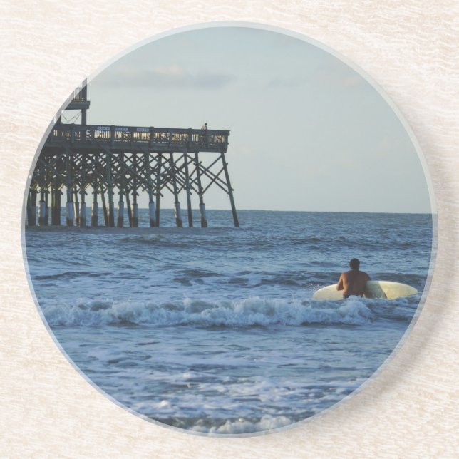 Lass uns surfen gehen sandstein untersetzer (Vorne)