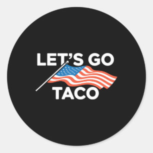 Lass uns Taco 27 gehen Runder Aufkleber