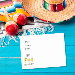 Lass uns taco-mäßig darüber sprechen lustige "ich  post-it klebezettel