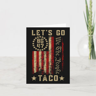 Lass uns Taco-Shirt gehen Lass uns Taco 3 gehen Karte
