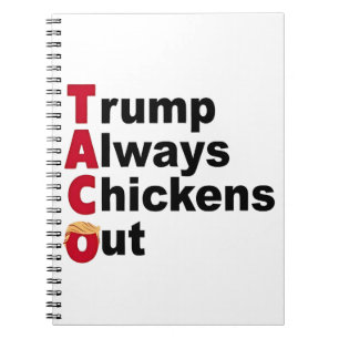 Lass uns TACO Trump immer ausgehen Notizblock