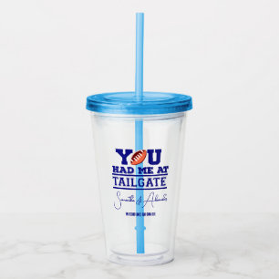 Lass uns Tailgate Celebrate Blue Bridal Couple Sho Acryltrinkbecher