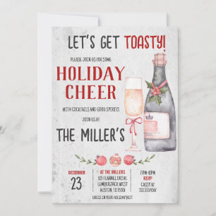 Lass uns Toasty Holiday heißen Weihnachten Party Einladung
