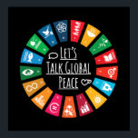 Lass uns über Frieden und globale Ziele Poster<br><div class="desc">Lass uns über Frieden und globale Ziele</div>