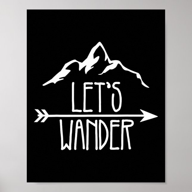 Lass uns Wandern Wanderteam Camping Matching Group Poster (Vorne)